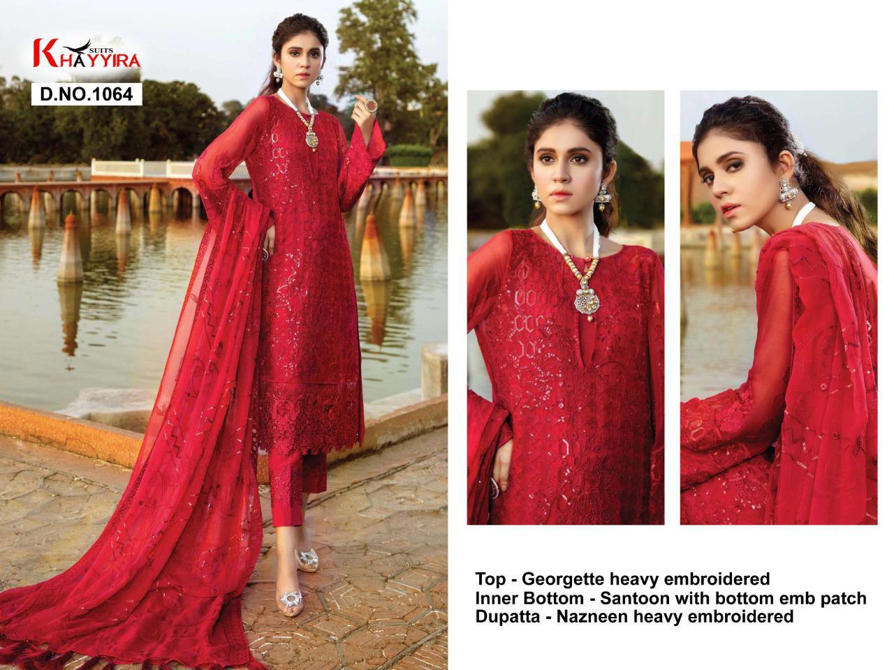 PAKISTANI SUITS D NO 1064A BY KHAYYIRA